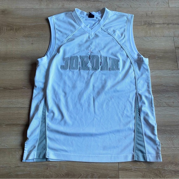 Vintage Y2K Air Jordan heavy mesh sleeveless practice jersey tank top - Picture 1 of 9